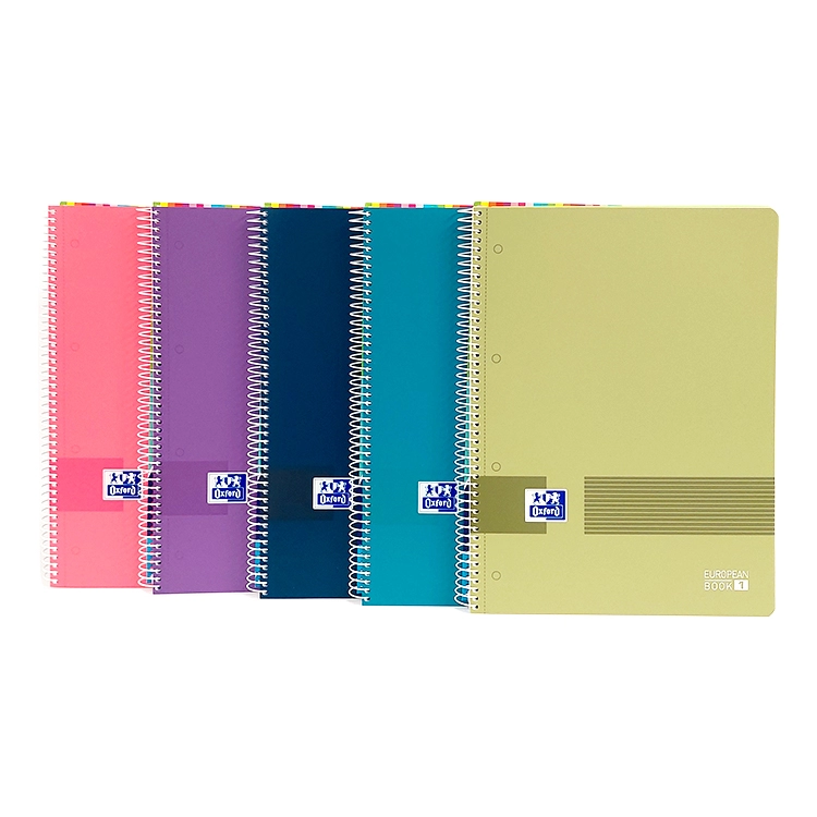 Cuaderno con Espiral Universitario A4 Pelikan Oxford 1 Live&amp;Go Colores Vivos Tapa Plastica 80 Hojas Rayado Art.L400184008